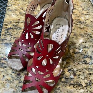 L'ATISTE Red Cutout Women's Shoes